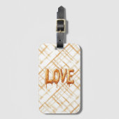 Caramel Candy Love Gepäckanhänger (Vorderseite Vertikal)