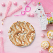 Caramel Carmel Candy Swirls Christmas Pappteller (Party)