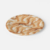 Caramel Carmel Candy Swirls Christmas Pappteller (Schrägansicht)