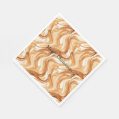 Caramel Carmel Candy Swirls Christmas Serviette (Ecke)
