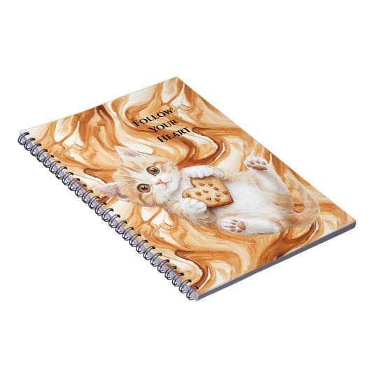 Caramel Cream Cat Cookie Notizblock (Rechte Seite)