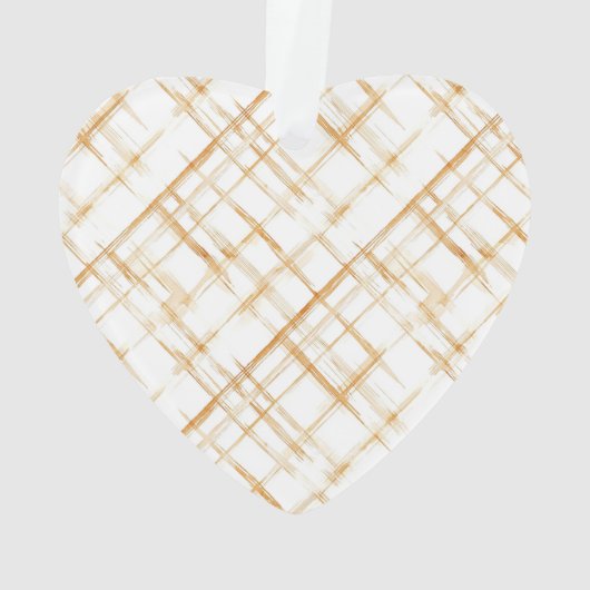 Caramel Cream Stripes Love Ornament (Rückseite)
