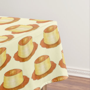 Caramel Custard Flan Spanish Food Dessert Tischdecke
