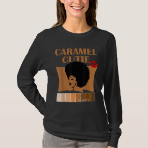 Caramel Cutie Natural Fro Shades of Black Color Pa T-Shirt