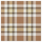 Caramel Dark Brown Yellow Tartan Squares Muster Stoff (Nahaufnahme)