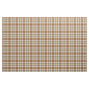 Caramel Dark Brown Yellow Tartan Squares Muster Stoff
