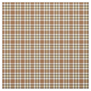 Caramel Dark Brown Yellow Tartan Squares Muster Stoff