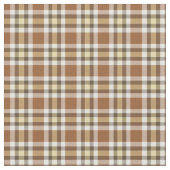 Caramel Dark Brown Yellow Tartan Squares Muster Stoff (Nahaufnahme)