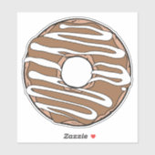 Caramel Donut, Doughnut, Glaze, Icing, Zuckerguss Aufkleber (Blatt)