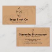 Caramel Elegant Diamond Crystal Juwelier Designer Visitenkarte (Vorne/Hinten)