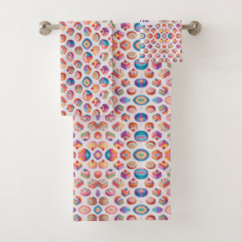 Caramel floral Personalisiertes Muster Badhandtuch Set