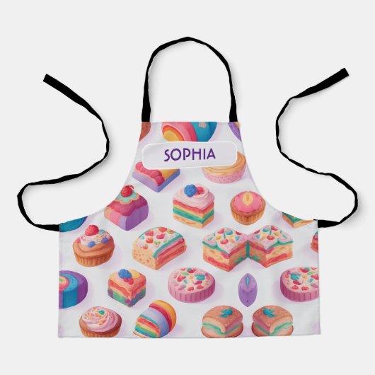 Caramel floral Personalisiertes Muster Schürze (Vorderseite)