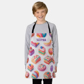 Caramel floral Personalisiertes Muster Schürze (Getragen)