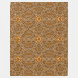 Caramel Fractal Lace  Fleecedecke