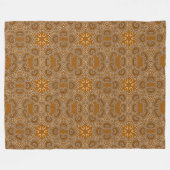 Caramel Fractal Lace  Fleecedecke (Vorderseite (Horizontal))