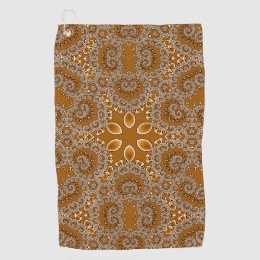 Caramel Fractal Lace  Golfhandtuch (Vorderseite)