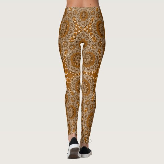 Caramel Fractal Lace  Leggings (Rückseite)