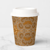 Caramel Fractal Lace  Pappbecher (Vorderseite)