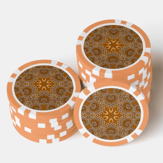 Caramel Fractal Lace  Pokerchips (Stapel)