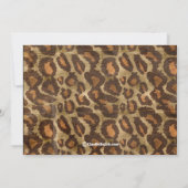 Caramel Fuscia Leopard Party Einladung (Rückseite)