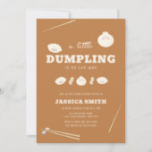 Caramel Kawaii Bao Dumpling Baby Shower  Einladung (Vorderseite)