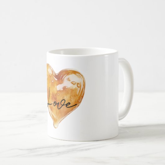 Caramel Liebe Heart Kaffeetasse (VorderseiteRechts)