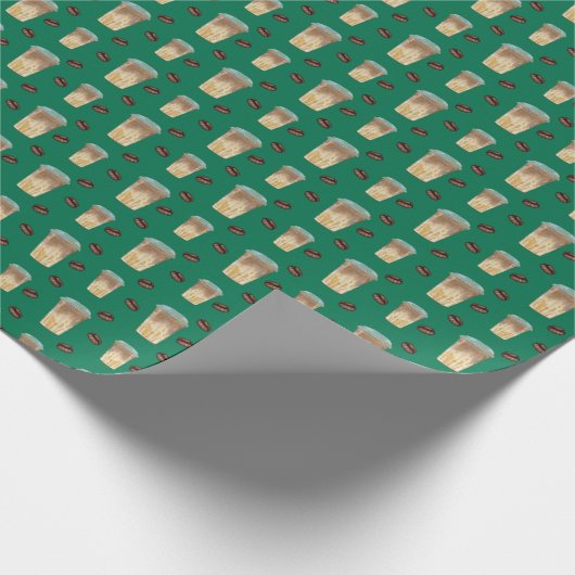 Caramel Macchiato Faltpapier Geschenkpapier (Ecke)