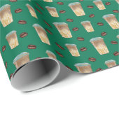 Caramel Macchiato Faltpapier Geschenkpapier (Rolleneckpunkt)
