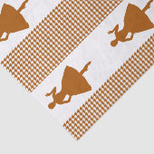 Caramel Modernes Hahnentrittmuster mit Mode-Silhou Seidenpapier (Ausschnitt)