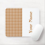 Caramel Modernes Hahnentrittmuster mit Namen Mousepad (Mit Mouse)