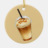 Caramel & Nuts Iced Coffee  Keramik Ornament (Vorne)
