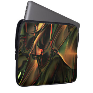 Caramel- oder Altholzrelief in grünem Schatten Laptopschutzhülle