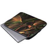 Caramel- oder Altholzrelief in grünem Schatten Laptopschutzhülle (Vorne Knopf)