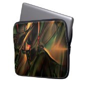 Caramel- oder Altholzrelief in grünem Schatten Laptopschutzhülle (Vorderseite Links)