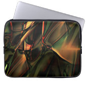 Caramel- oder Altholzrelief in grünem Schatten Laptopschutzhülle (Vorderseite)