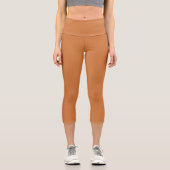 Caramel Solid Schlicht Color India Capri Leggings (Vorderseite)