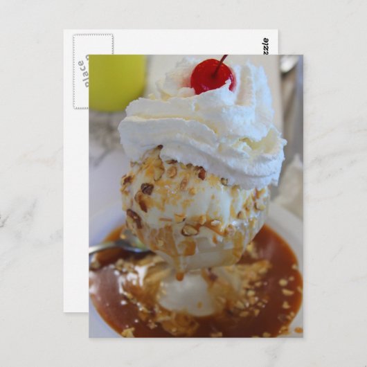 Caramel Sundae Postkarte (Vorne/Hinten)