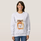 Caramel Sweet Love Jar with Pink Heart Sweatshirt (Vorne ganz)