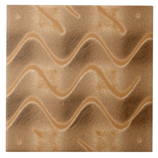 Caramel Swirl Abstrakte Tile Fliese (Vorderseite)