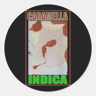 CARAMELLA INDICA RUNDER AUFKLEBER