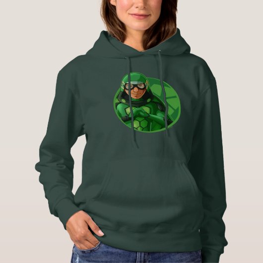 Carapace Green Abzeichen Hoodie (Vorderseite)