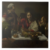 Caravaggio - Abendessen bei Emmaus Fliese (Vorderseite)