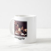 Caravaggio - Abendessen bei Emmaus Kaffeetasse (Vorderseite Links)