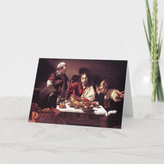 Caravaggio - Abendessen bei Emmaus Karte (Vorderseite)