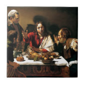 Caravaggio - Abendessen bei Emmaus - klassische Fliese (Vorderseite)
