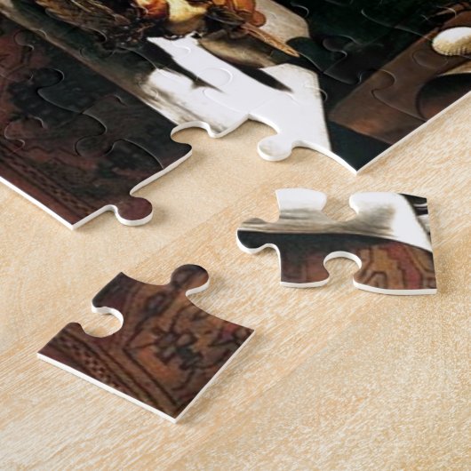 Caravaggio - Abendessen bei Emmaus - klassische Puzzle (Seite)