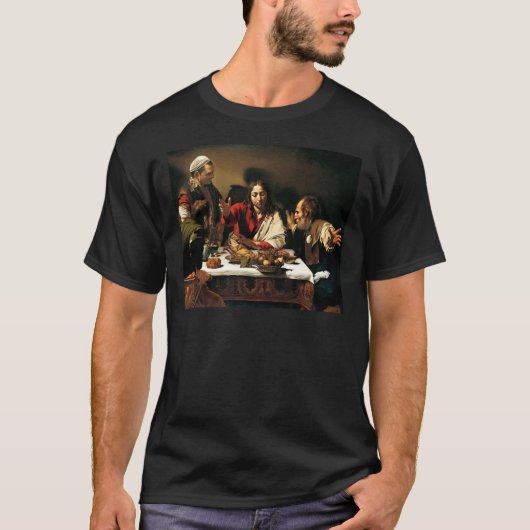 Caravaggio - Abendessen bei Emmaus - klassische T-Shirt (Vorderseite)