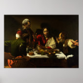 Caravaggio - Abendessen im Emmaus 1602 Poster (Vorne)
