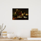 Caravaggio - Abendessen im Emmaus 1602 Poster (Küche)