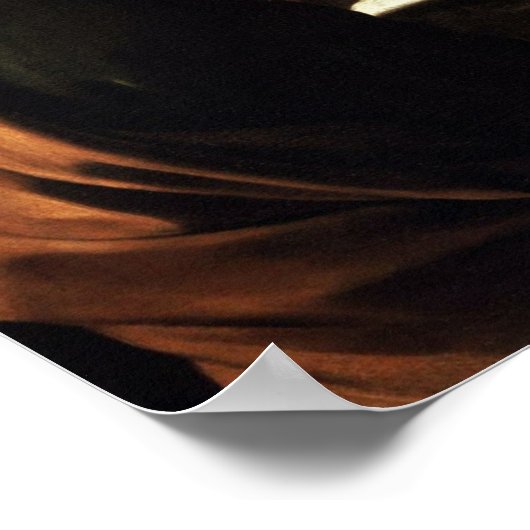 Caravaggio - Abendessen im Emmaus 1606 Poster (Ecke)